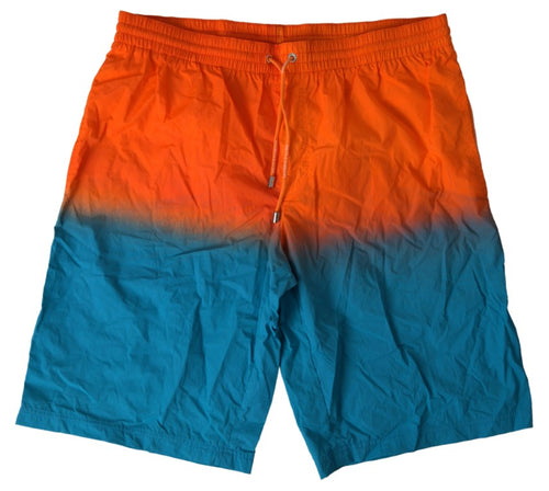Dolce & Gabbana Orange Blue Gradient Beachwear Swimwear Shorts - ClickThatClicks 