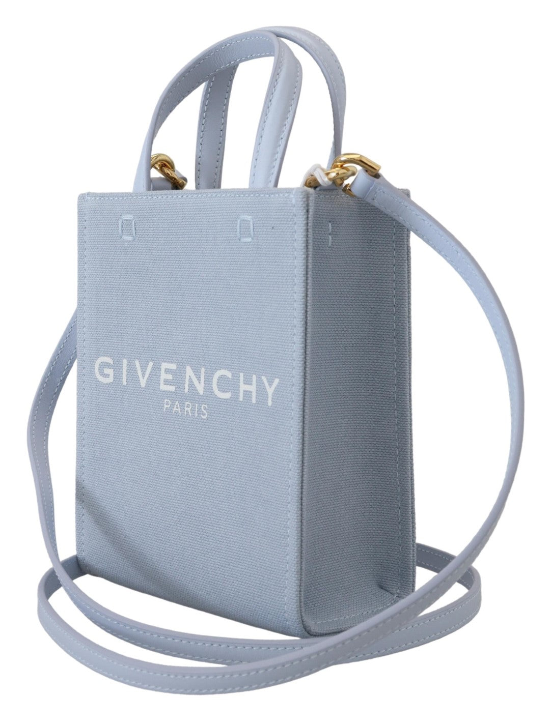 Givenchy Blue Coated Canvas Vertical Cloud Mini Shoulder Bag - ClickThatClicks 