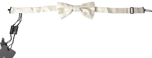 Dolce & Gabbana Ivory Fantasy Pattern Adjustable Neck Papillon Bow Tie - ClickThatClicks 