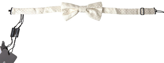 Dolce & Gabbana Ivory Fantasy Pattern Adjustable Neck Papillon Bow Tie - ClickThatClicks 