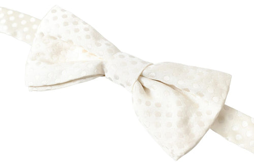 Dolce & Gabbana Ivory Fantasy Pattern Adjustable Neck Papillon Bow Tie - ClickThatClicks 