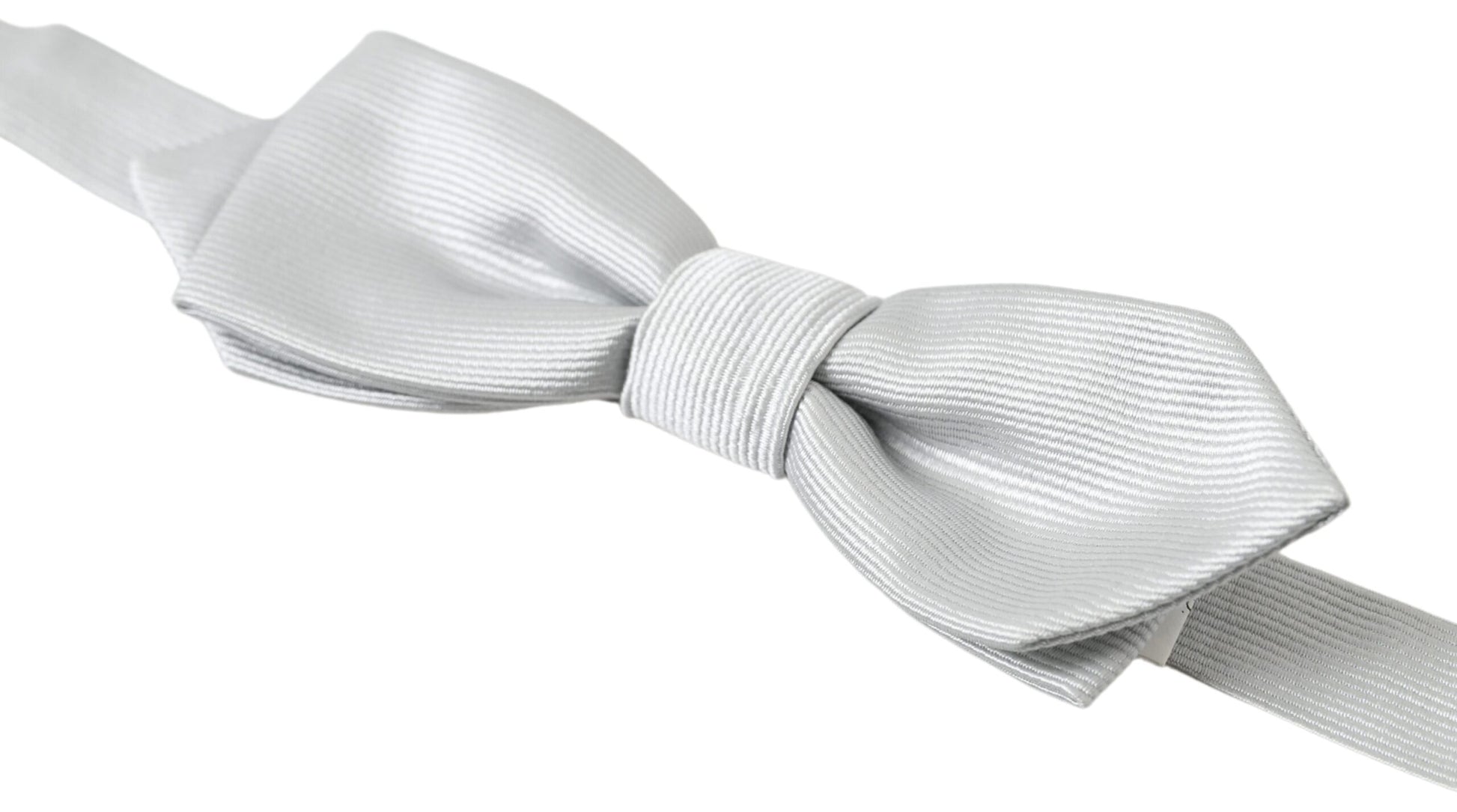 Dolce & Gabbana Gray Silk Adjustable Men Neck Papillon Bow Tie - ClickThatClicks 