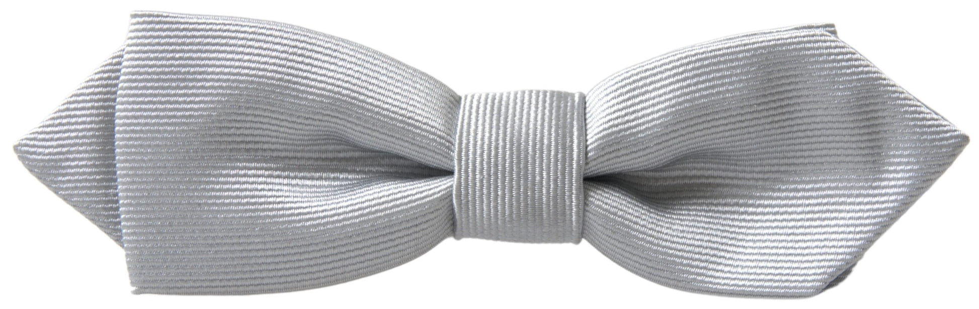 Dolce & Gabbana Gray Silk Adjustable Men Neck Papillon Bow Tie - ClickThatClicks 