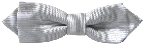 Dolce & Gabbana Gray Silk Adjustable Men Neck Papillon Bow Tie - ClickThatClicks 