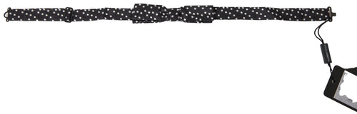 Dolce & Gabbana Black Polka Dot Silk Adjustable Men Neck Papillon Bow Tie - ClickThatClicks 