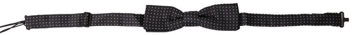 Dolce & Gabbana Black Polka Dot Silk Adjustable Men Neck Papillon Bow Tie - ClickThatClicks 