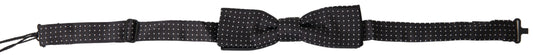 Dolce & Gabbana Black Polka Dot Silk Adjustable Men Neck Papillon Bow Tie - ClickThatClicks 