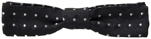 Dolce & Gabbana Black Polka Dot Silk Adjustable Men Neck Papillon Bow Tie - ClickThatClicks 