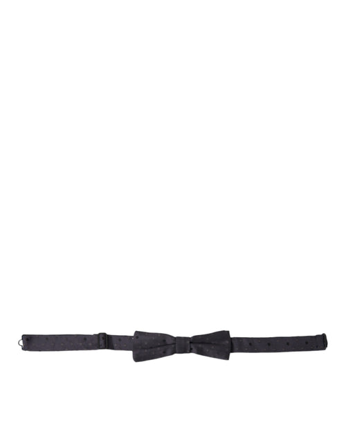 Dolce & Gabbana Blue Polka Dot Silk Adjustable Neck Men Papillon Bow Tie - ClickThatClicks 