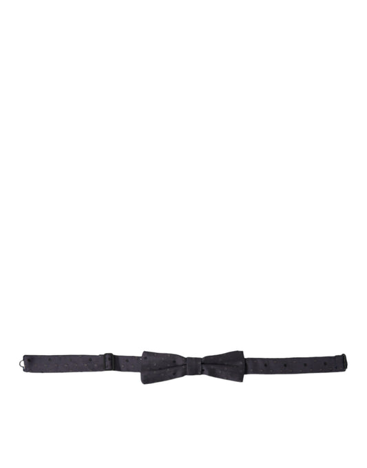 Dolce & Gabbana Blue Polka Dot Silk Adjustable Neck Men Papillon Bow Tie - ClickThatClicks 