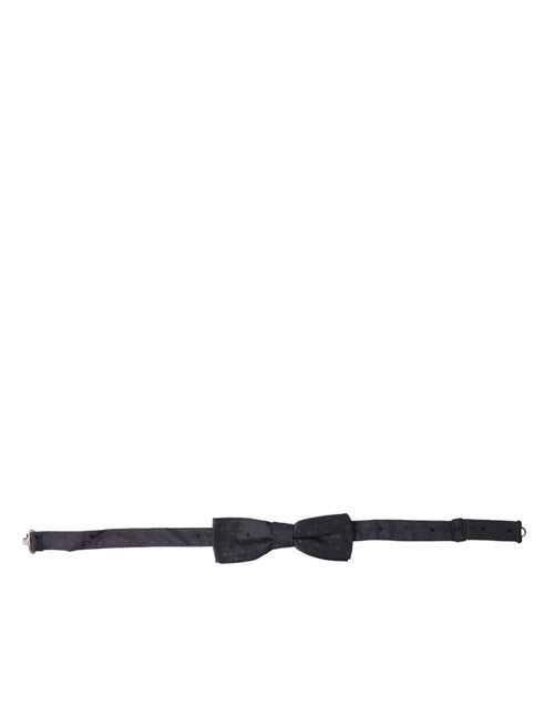 Dolce & Gabbana Blue Polka Dot Silk Adjustable Neck Men Papillon Bow Tie - ClickThatClicks 