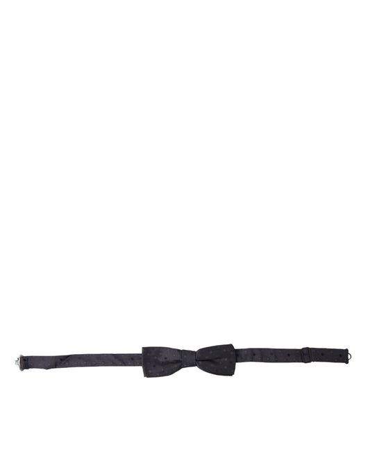 Dolce & Gabbana Blue Polka Dot Silk Adjustable Neck Men Papillon Bow Tie - ClickThatClicks 