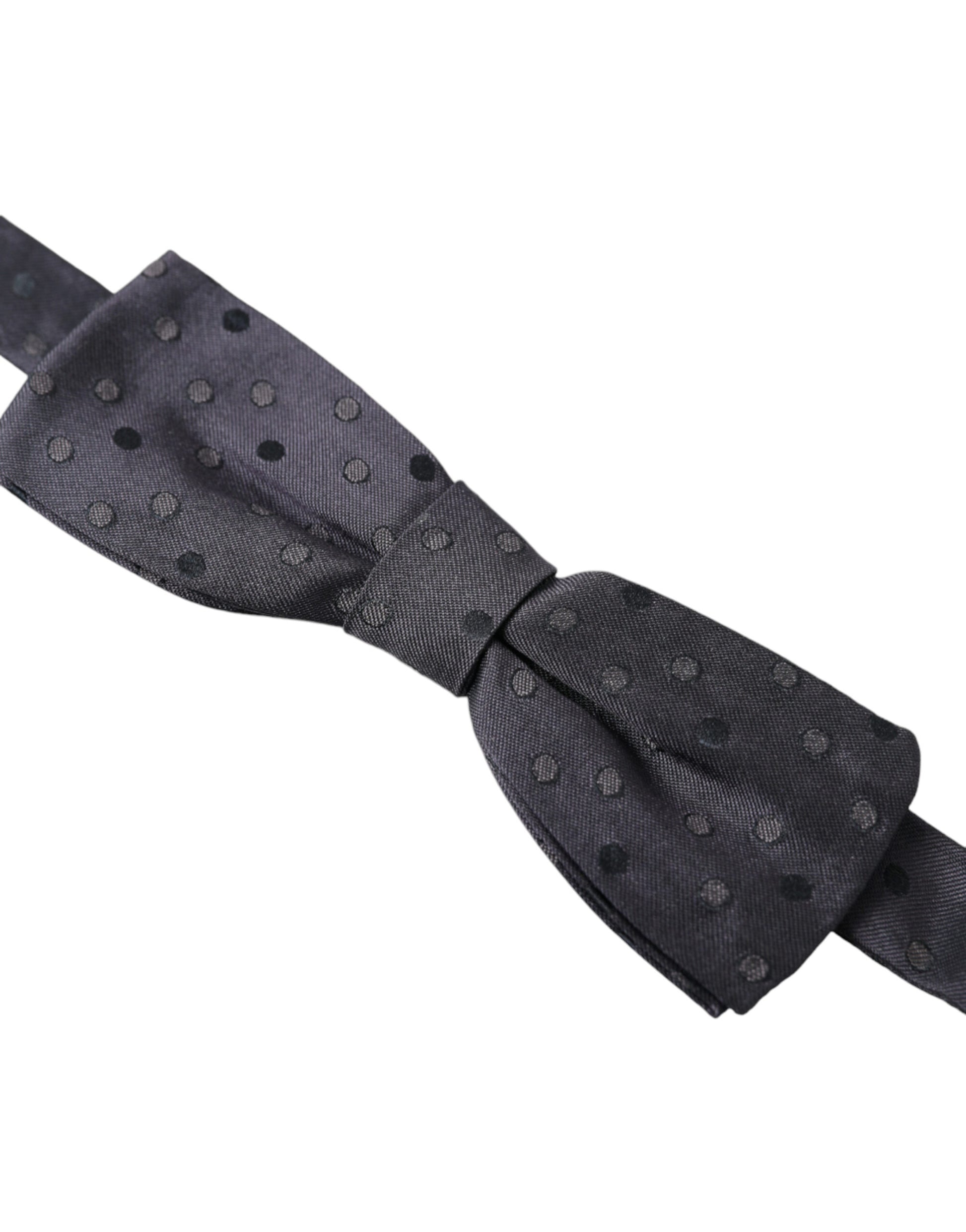 Dolce & Gabbana Blue Polka Dot Silk Adjustable Neck Men Papillon Bow Tie - ClickThatClicks 