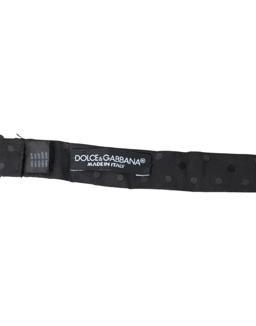 Dolce & Gabbana Gray Polka Dot Silk Adjustable Neck Men Papillon Bow Tie - ClickThatClicks 