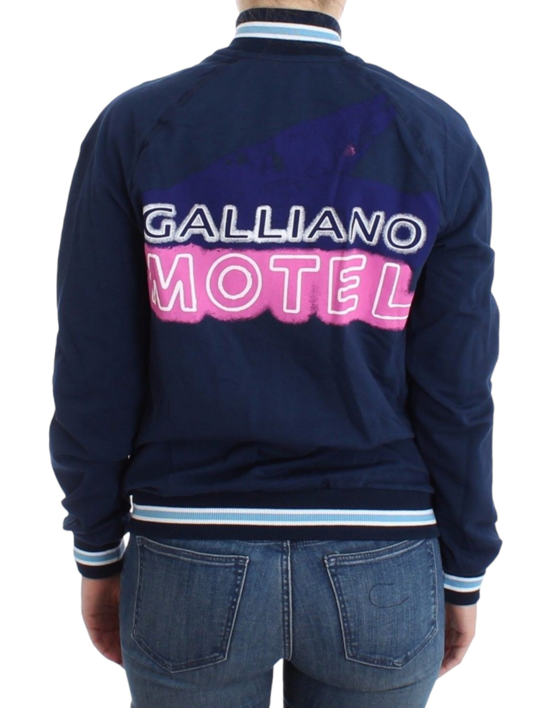 John Galliano Blue zip cotton cardigan - ClickThatClicks 