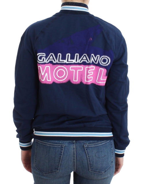 John Galliano Blue zip cotton cardigan - ClickThatClicks 