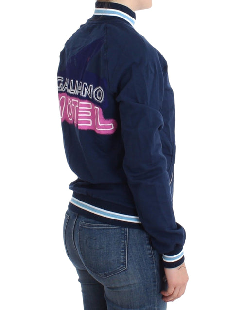 John Galliano Blue zip cotton cardigan - ClickThatClicks 