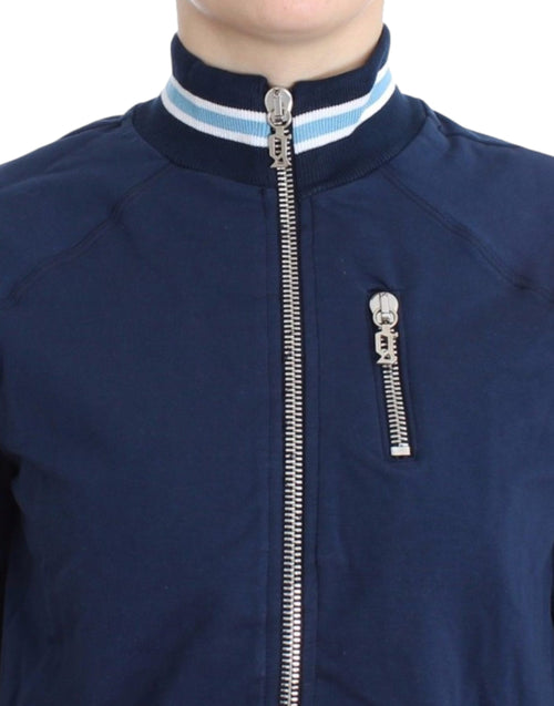 John Galliano Blue zip cotton cardigan - ClickThatClicks 