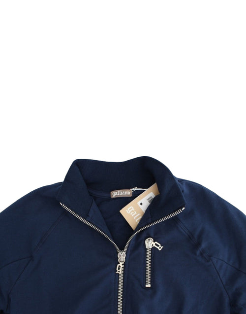 John Galliano Blue zip cotton cardigan - ClickThatClicks 