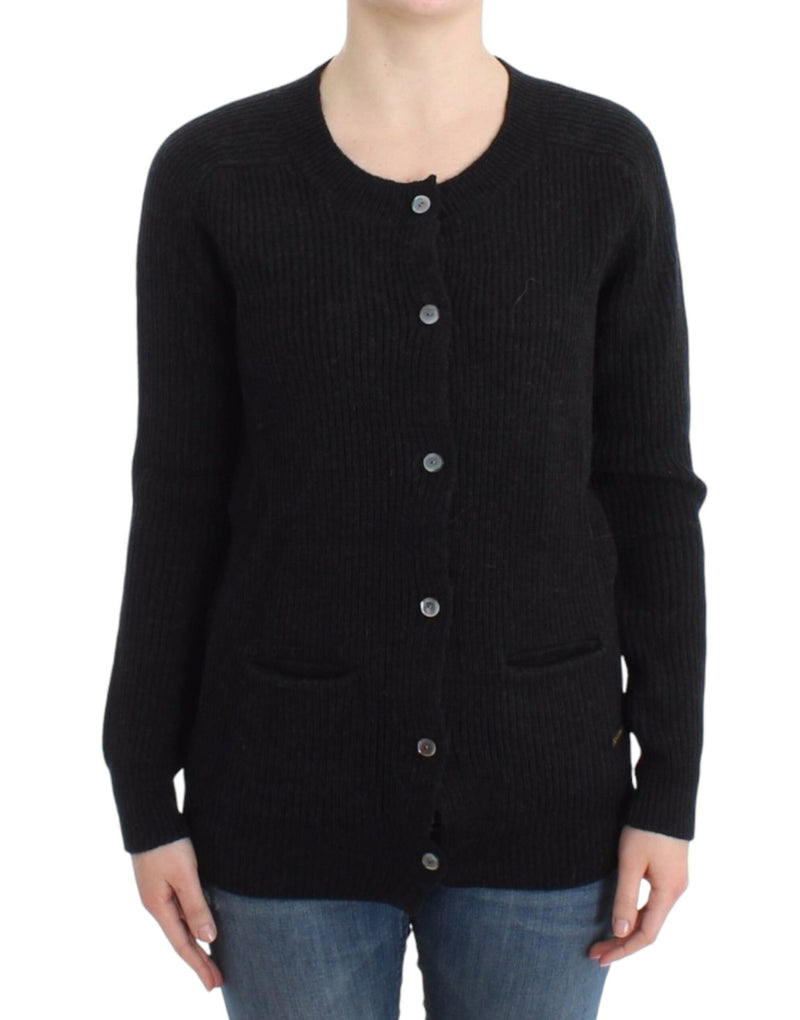 John Galliano Black wool cardigan
