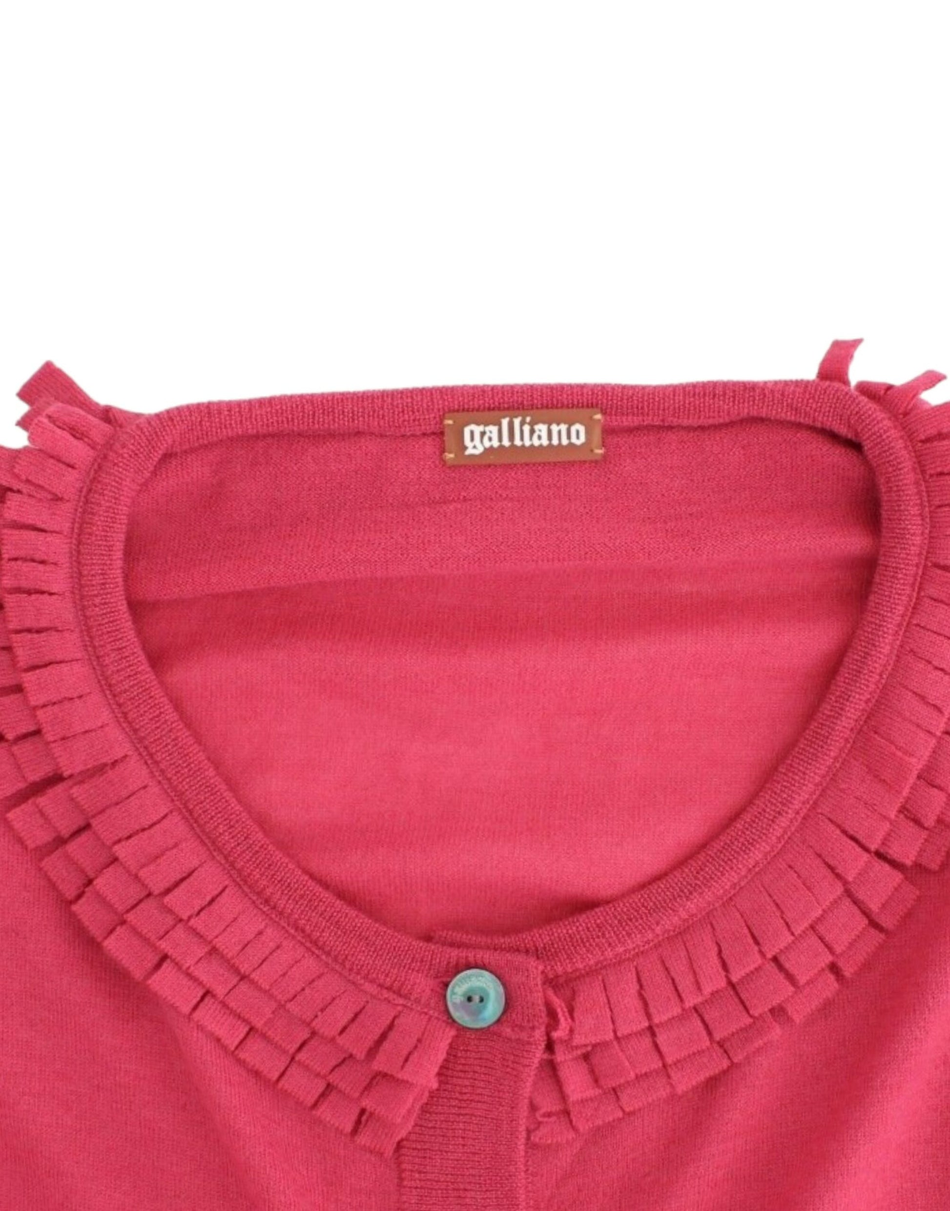 John Galliano Pink wool cardigan - ClickThatClicks 