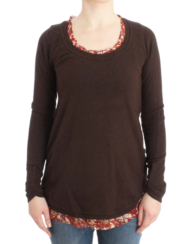 Cavalli Chic Crewneck Silk-Appliqué Sweater Cavalli 