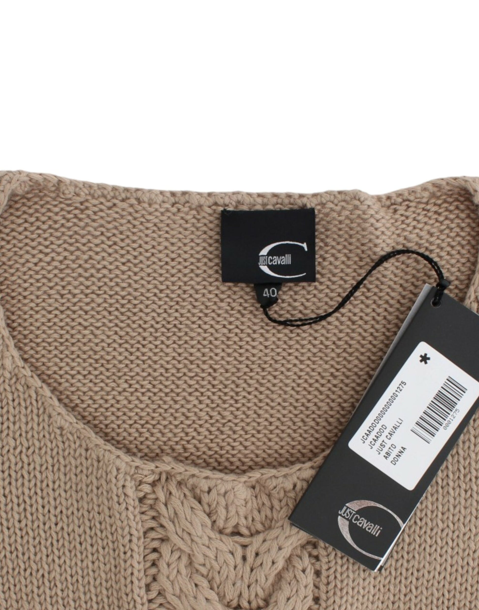 Cavalli Beige knitted wool sweater - ClickThatClicks 