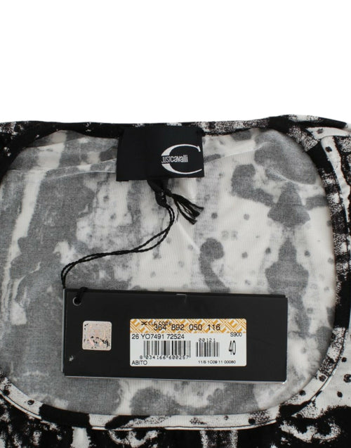 Cavalli Black Printed Sheath Dress - ClickThatClicks 