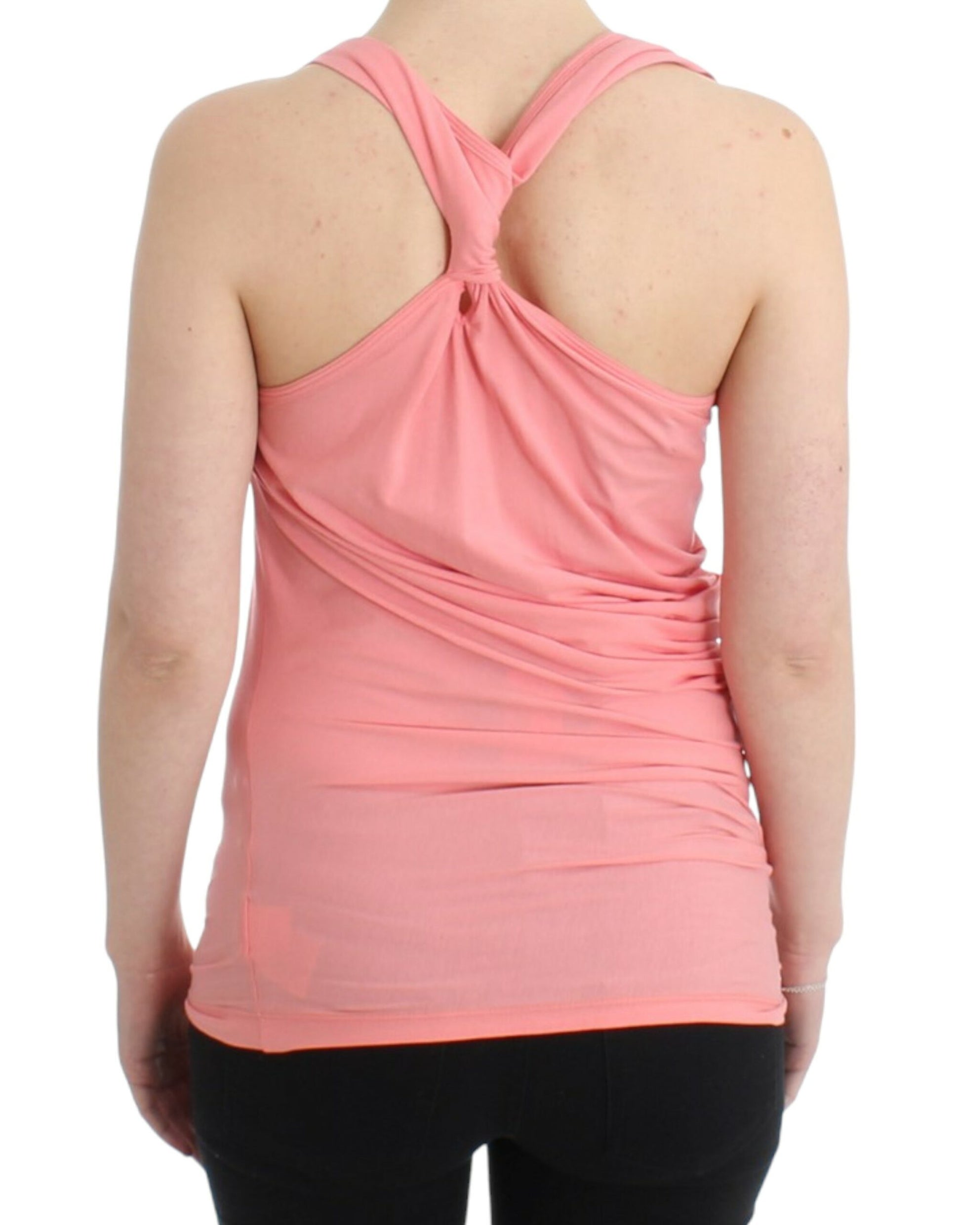 Cavalli Pink cotton tank top - ClickThatClicks 