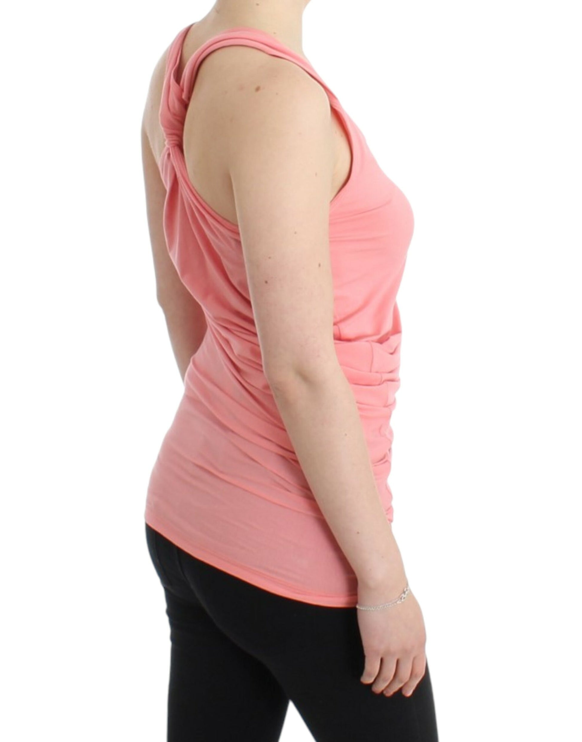 Cavalli Pink cotton tank top - ClickThatClicks 