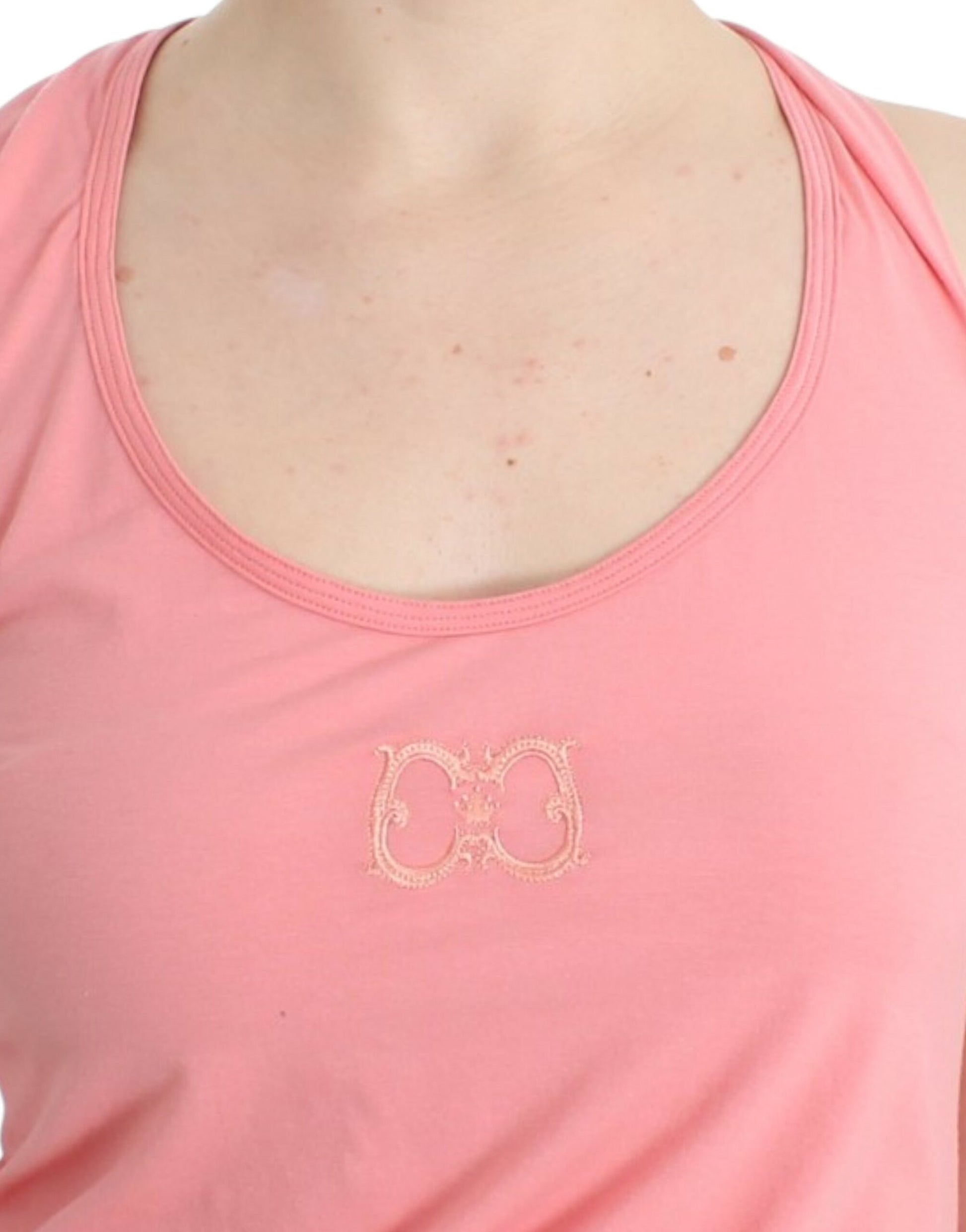 Cavalli Pink cotton tank top - ClickThatClicks 