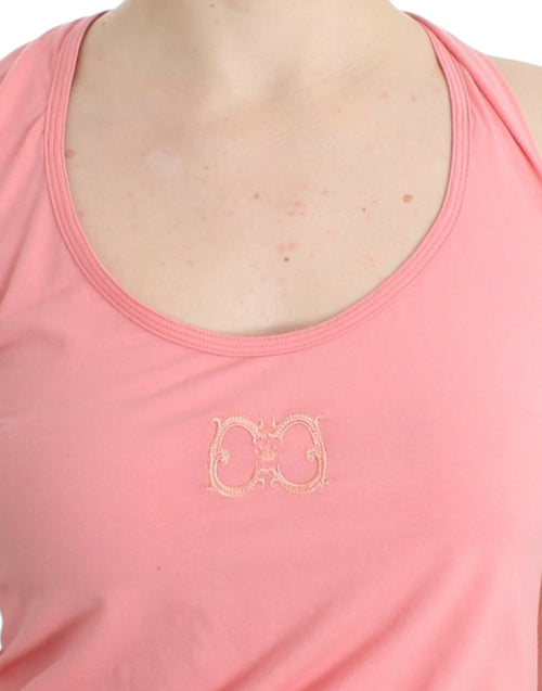 Cavalli Pink cotton tank top - ClickThatClicks 