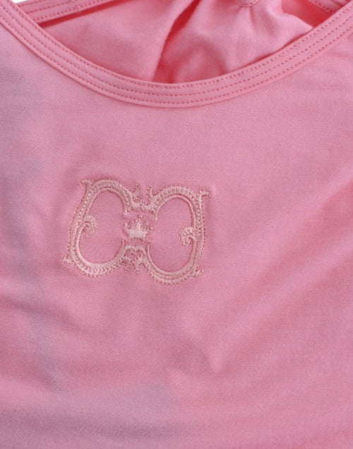 Cavalli Pink cotton tank top - ClickThatClicks 