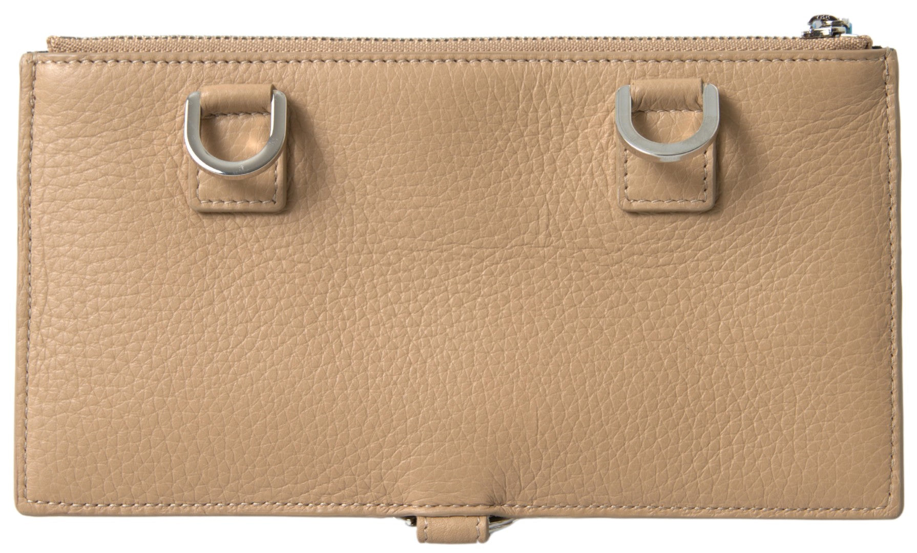 Dolce & Gabbana Beige Leather Shoulder Cardholder Shoulder Strap Wallet - ClickThatClicks 
