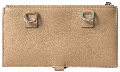Dolce & Gabbana Beige Leather Shoulder Cardholder Shoulder Strap Wallet - ClickThatClicks 
