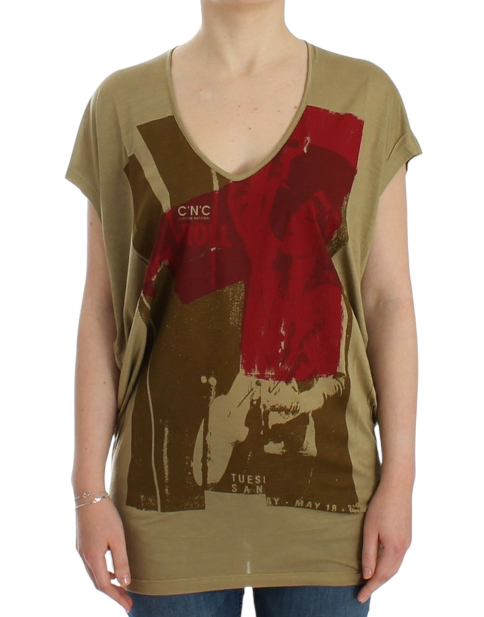 Costume National Green print shortsleeve t-shirt - ClickThatClicks 