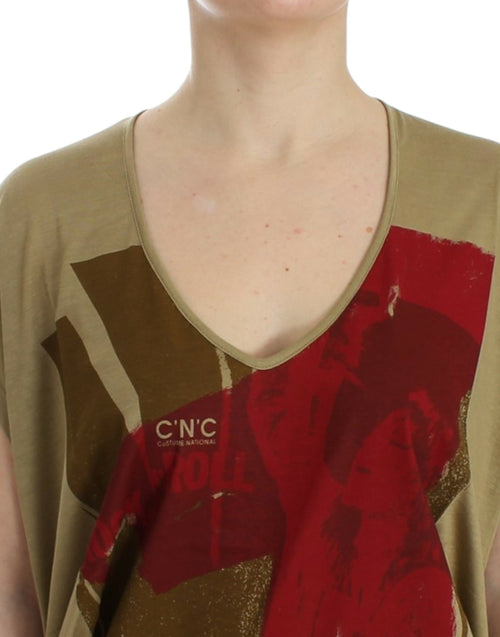 Costume National Green print shortsleeve t-shirt - ClickThatClicks 