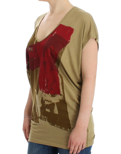 Costume National Green print shortsleeve t-shirt - ClickThatClicks 