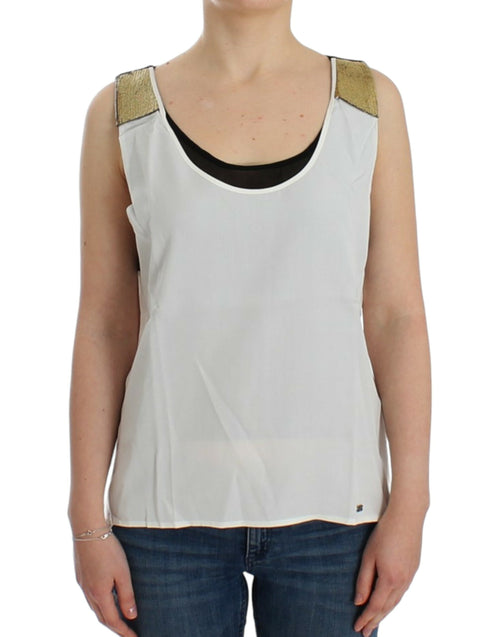 Costume National White sleeveless top - ClickThatClicks 