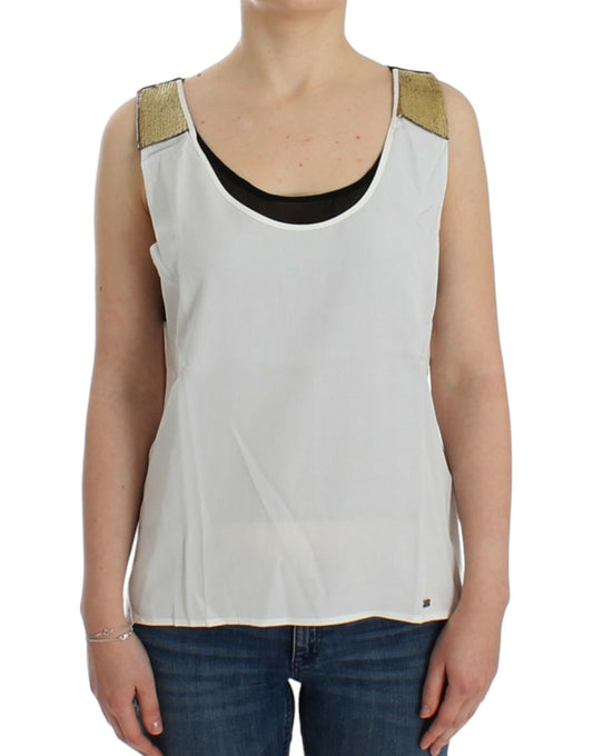 Costume National White sleeveless top - ClickThatClicks 