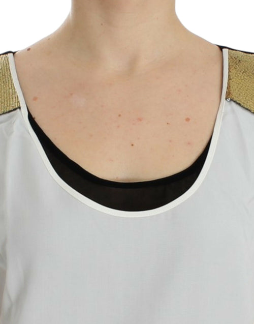 Costume National White sleeveless top - ClickThatClicks 