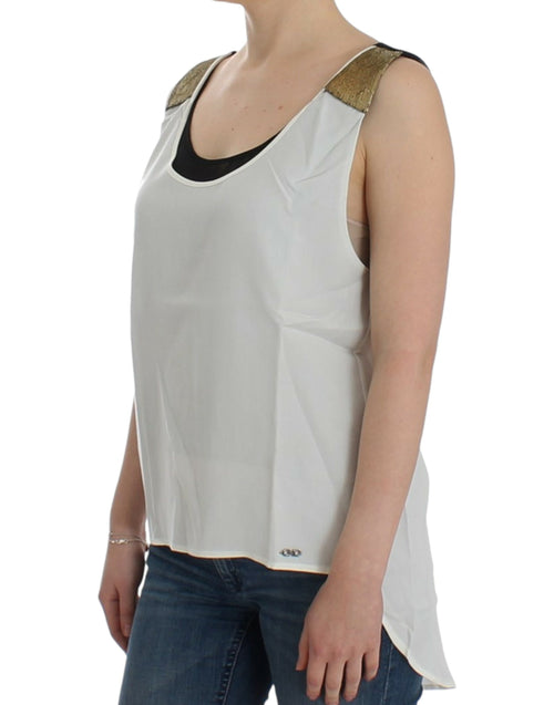 Costume National White sleeveless top - ClickThatClicks 