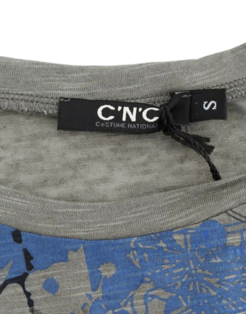 Costume National Gray print sleeveless t-shirt - ClickThatClicks 