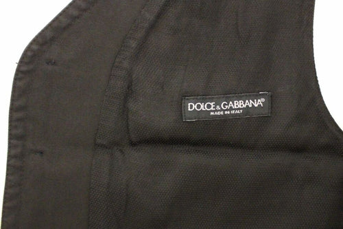 Dolce & Gabbana Black Cotton Blend Dress Vest Gilet - ClickThatClicks 