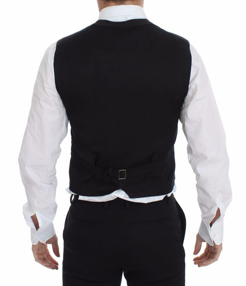 Dolce & Gabbana Black Cotton Viscose Dress Vest Blazer - ClickThatClicks 