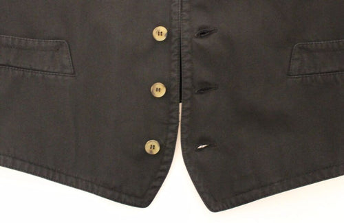 Dolce & Gabbana Black Cotton Viscose Dress Vest Blazer - ClickThatClicks 