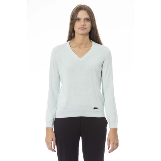 Baldinini Trend Light Blue Cashmere Women Sweater - ClickThatClicks 