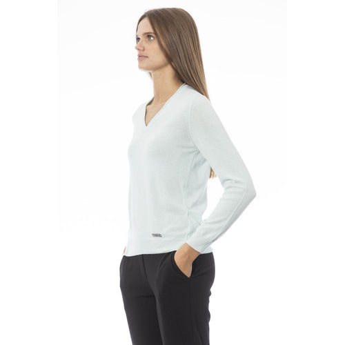 Baldinini Trend Light Blue Cashmere Women Sweater - ClickThatClicks 