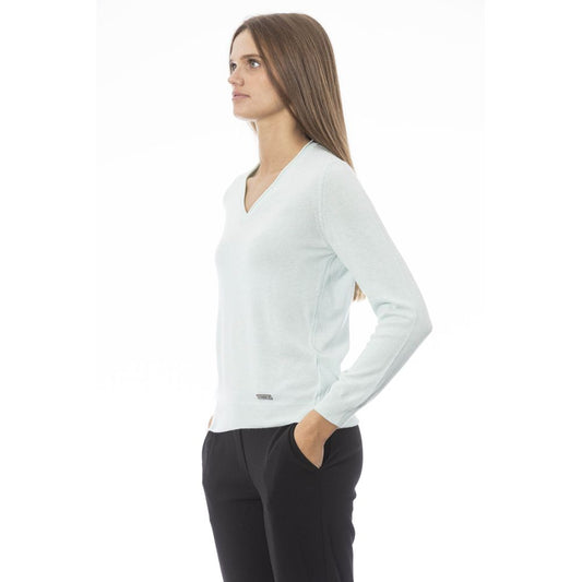 Baldinini Trend Light Blue Cashmere Women Sweater - ClickThatClicks 