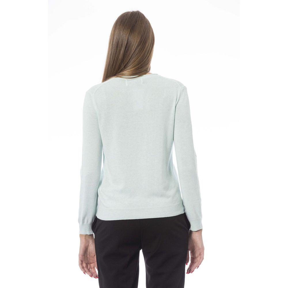 Baldinini Trend Light Blue Cashmere Women Sweater - ClickThatClicks 